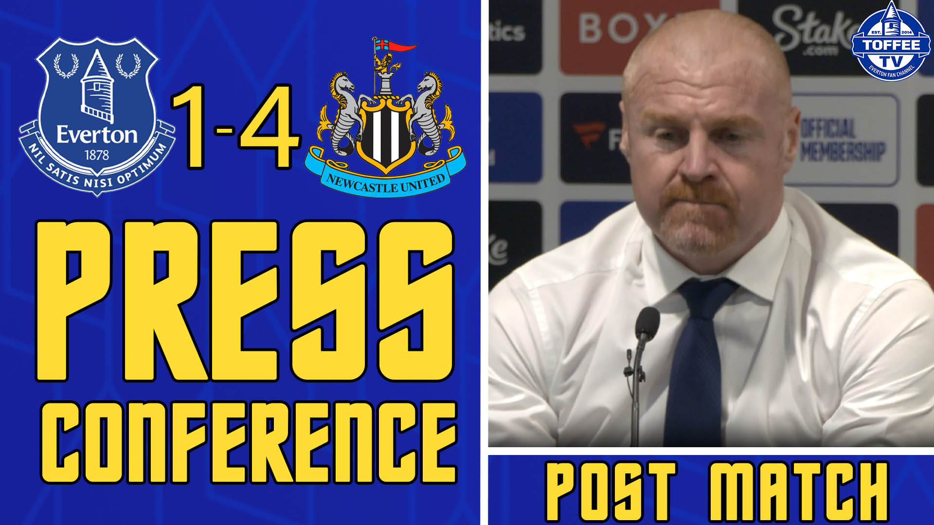 Featured image for “VIDEO: Everton 1-4 Newcastle United | Sean Dyche’s Reaction”
